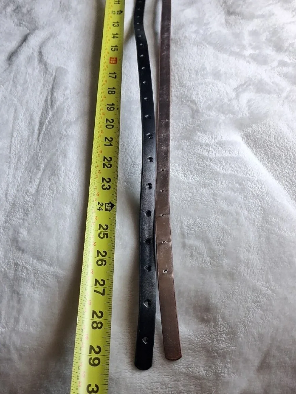 Girl's Slim Leather Belts - Black, Pink, Gray, Multicolor